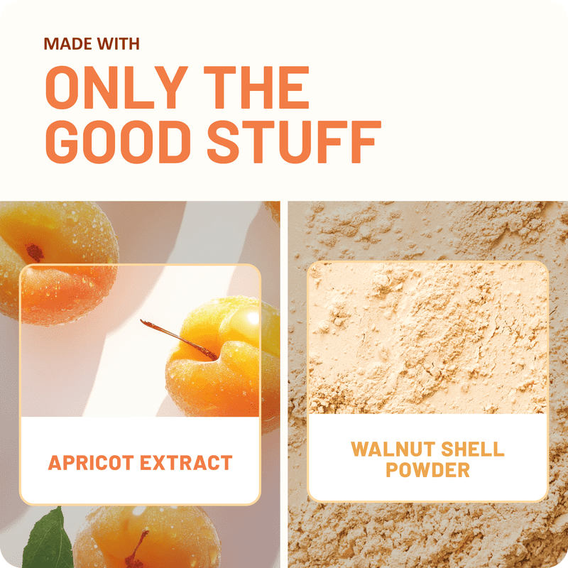 Exfoliating Face Scrub with Apricot & Walnut Shells — Natural Skin Exfoliant