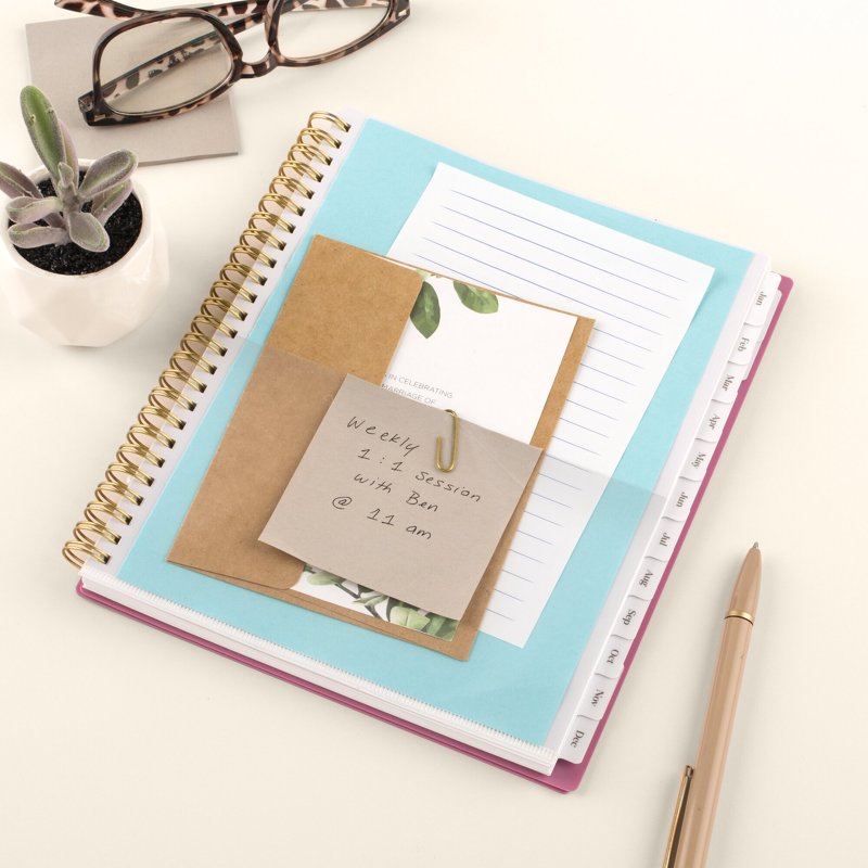 2026 Weekly Monthly Planner - Medium Size, Pink Cover, Office Organization