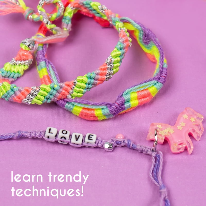 Unicorn Friendship Bracelet Making Kit for Kids - Includes Beads & Charms