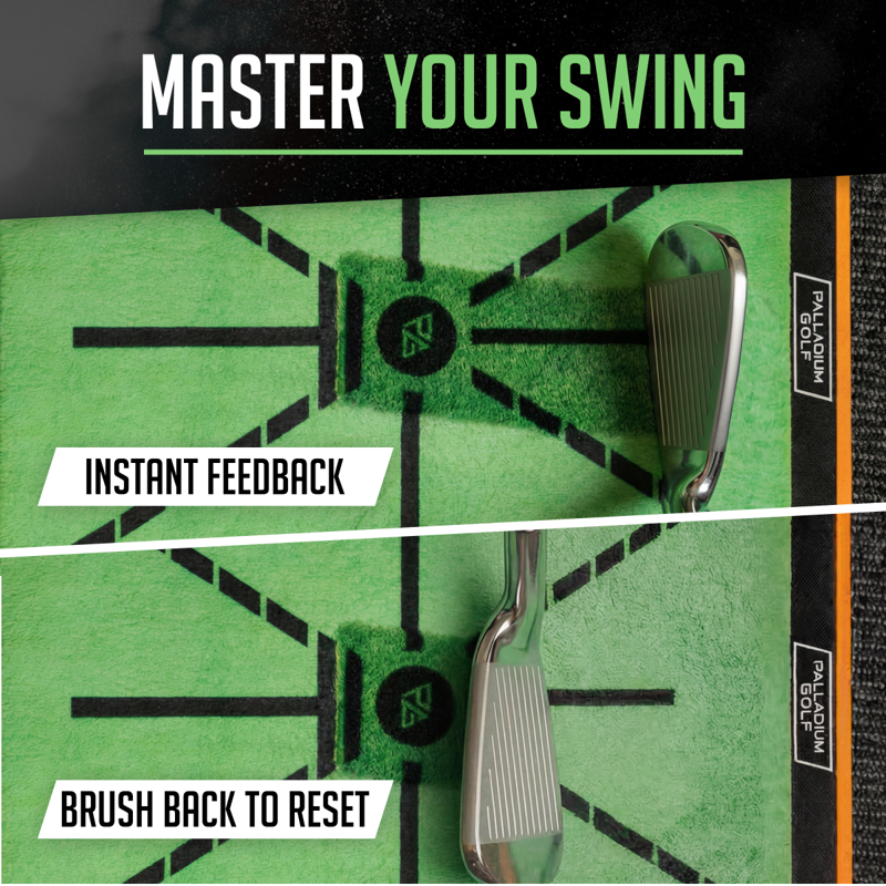 Golf Swing Path Trainer Pad – 17 x 13 in Velvet Surface, Non-Slip Base
