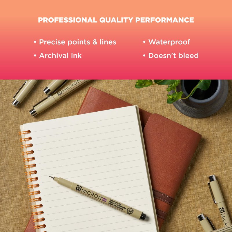 Fineliner Pens 12 Pack - Archival Ink for Drawing and Journaling