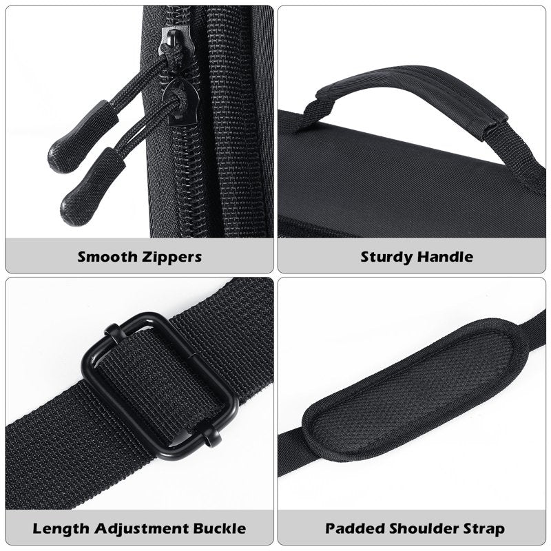 2-Inch Zipper Binder Organizer with Shoulder Strap, Holds 500 Sheets, School Supplies