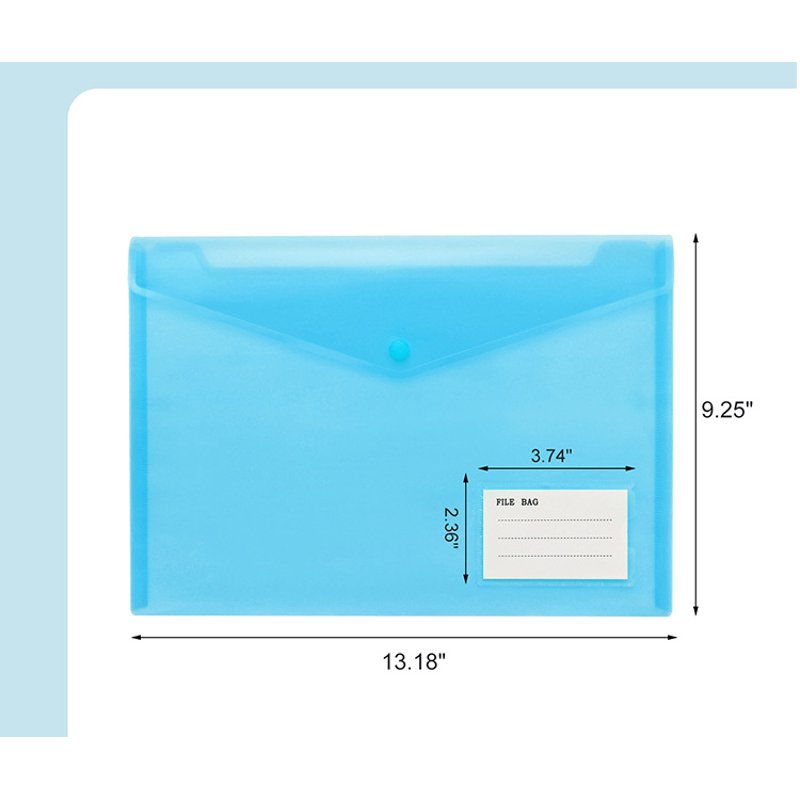 Plastic Expanding File Folders Set - Transparent Office Document Holders, 6 Bright Colors, Large Capacity for A4 Letter