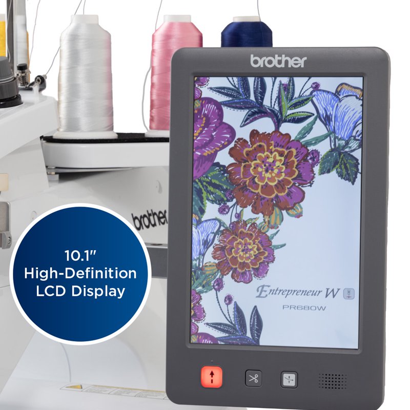 Brother Embroidery Machine with 6 Needles, Wireless Connectivity, 10.1-Inch LCD