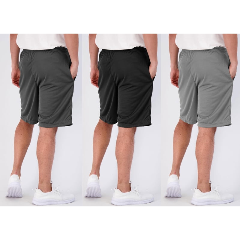 Men's Athletic Shorts Mesh Workout Gym Activewear with Pockets - 8 Inch Inseam