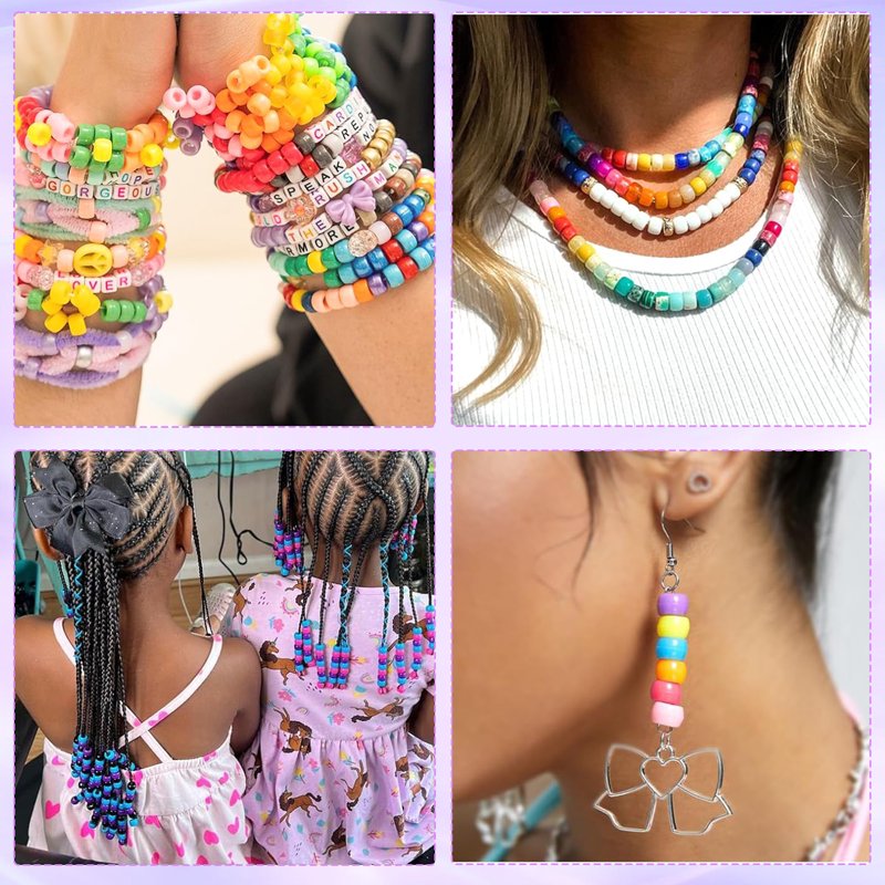 DIY Bracelet Making Kit with 64 Colors and 2200 Beads for Jewelry Crafting