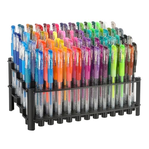 Gel Pens Set with Stand - Vibrant, Metallic, Neon, Glitter & Pastel Colors - Artist's Loft