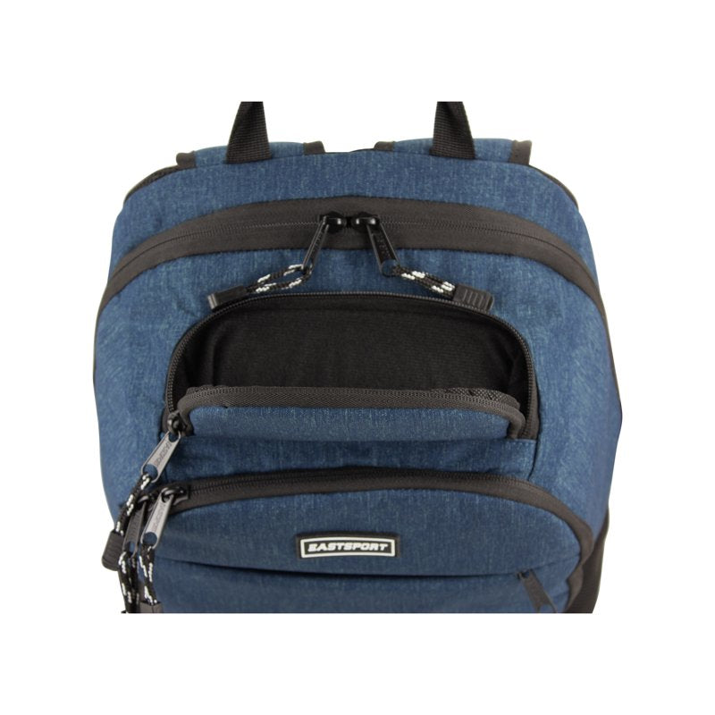 Unisex 17-Inch Lifestyle Backpack with Laptop & Sunglasses Pocket - Teal Heather Chambray