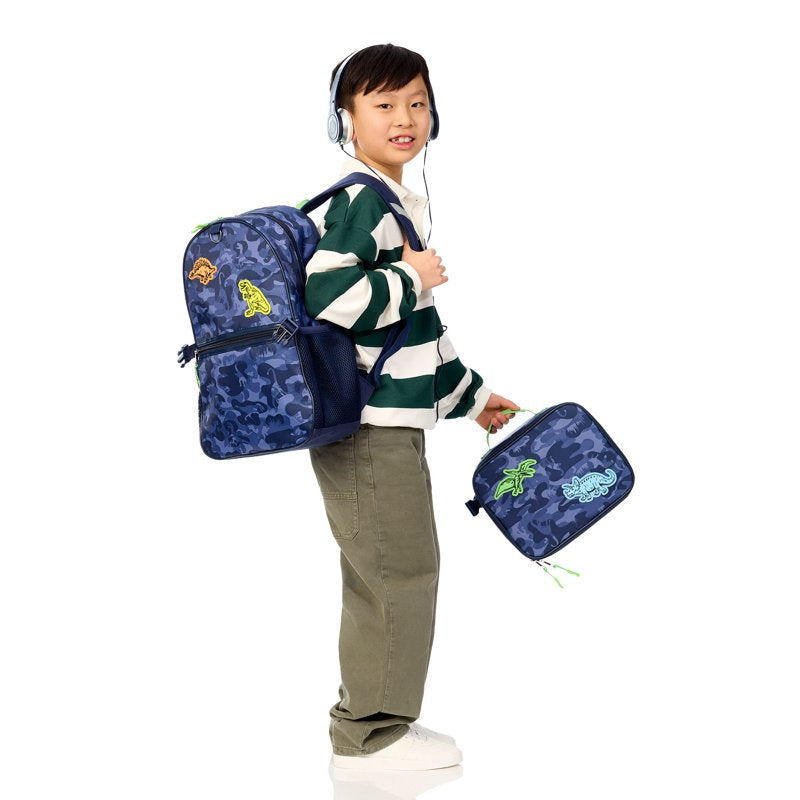 Kids Backpack Set with Lunch Box and Headphones - 17 Inch School Bag for Children