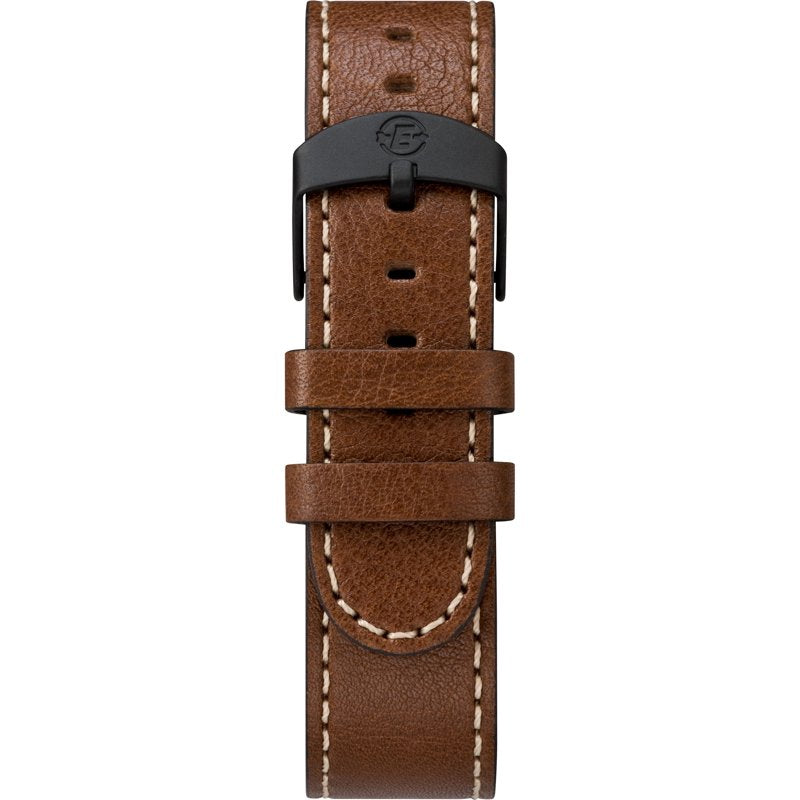 Outdoor Watch for Men 43mm Rugged Leather Strap Waterproof Military Style