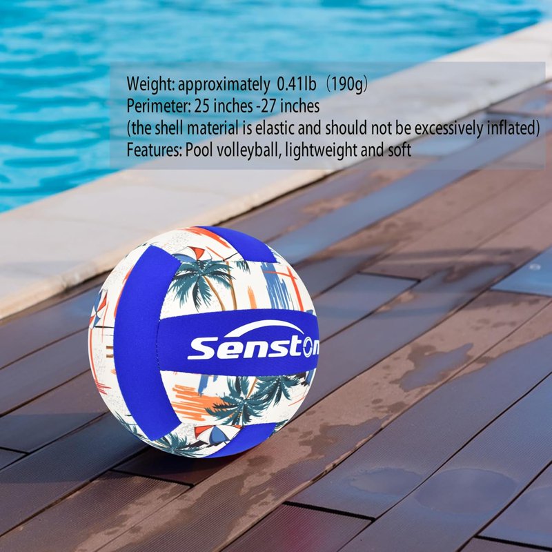 Water Pool Volleyball Size 5 for Indoor Outdoor Water Activities - Lightweight Neoprene Beach Game