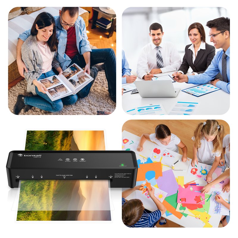 A4 Thermal Laminator Machine with Laminating Sheets for Home Office School