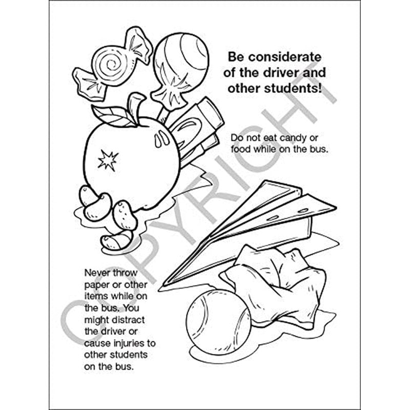 School Bus Safety Coloring & Activity Books - Kids Educational 25-Pack