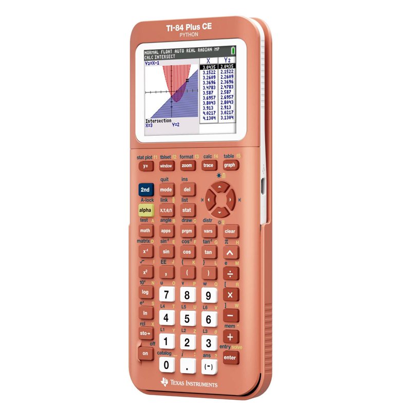Texas Instruments TI-84 Plus CE Graphing Calculator - Peach Orange