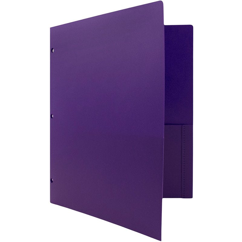 3 Metal Ring Plastic Binders - 1 Inch Clear Office Organizer