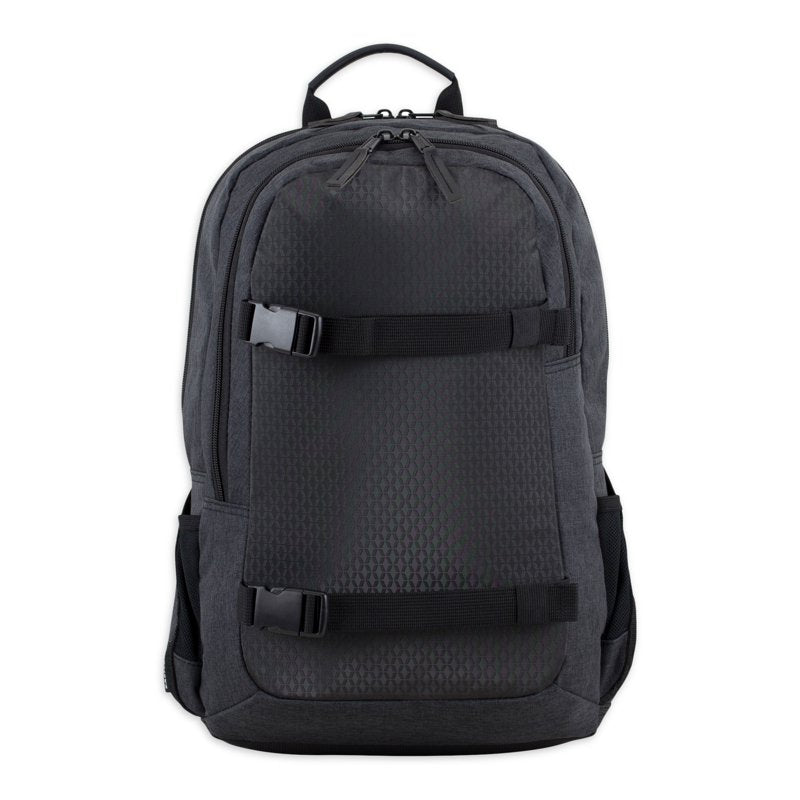 Unisex Travel Backpack with Removable Shoulder Bag - Black