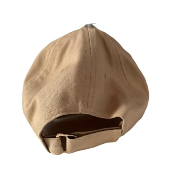 Unisex Embroidered Logo Baseball Cap - One Size Tan