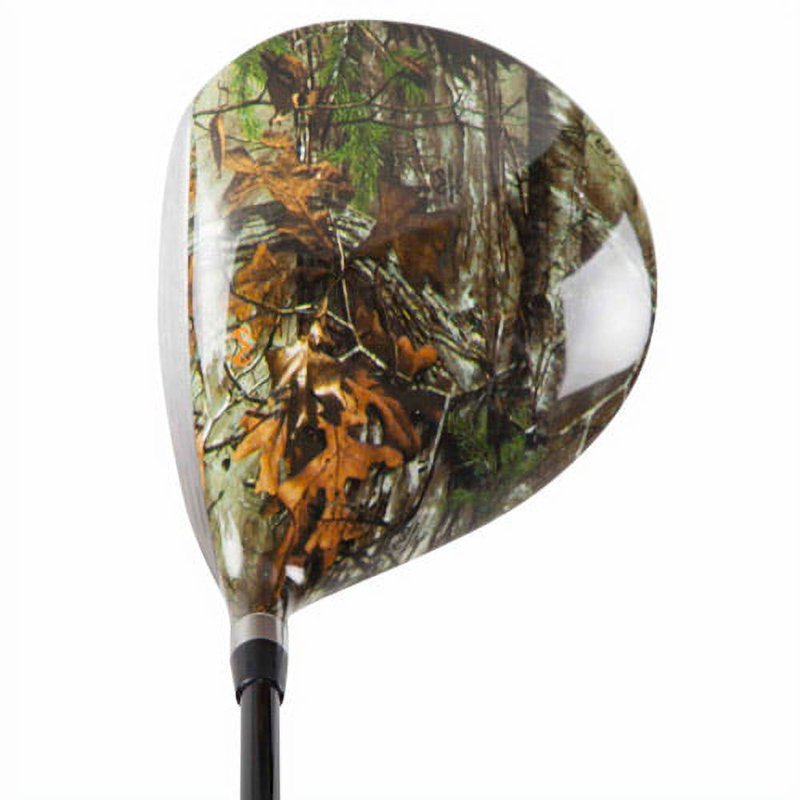 Golf Driver with Realtree Finish - Pinemeadow Real Tree Men’s Titanium Head, Black/Orange