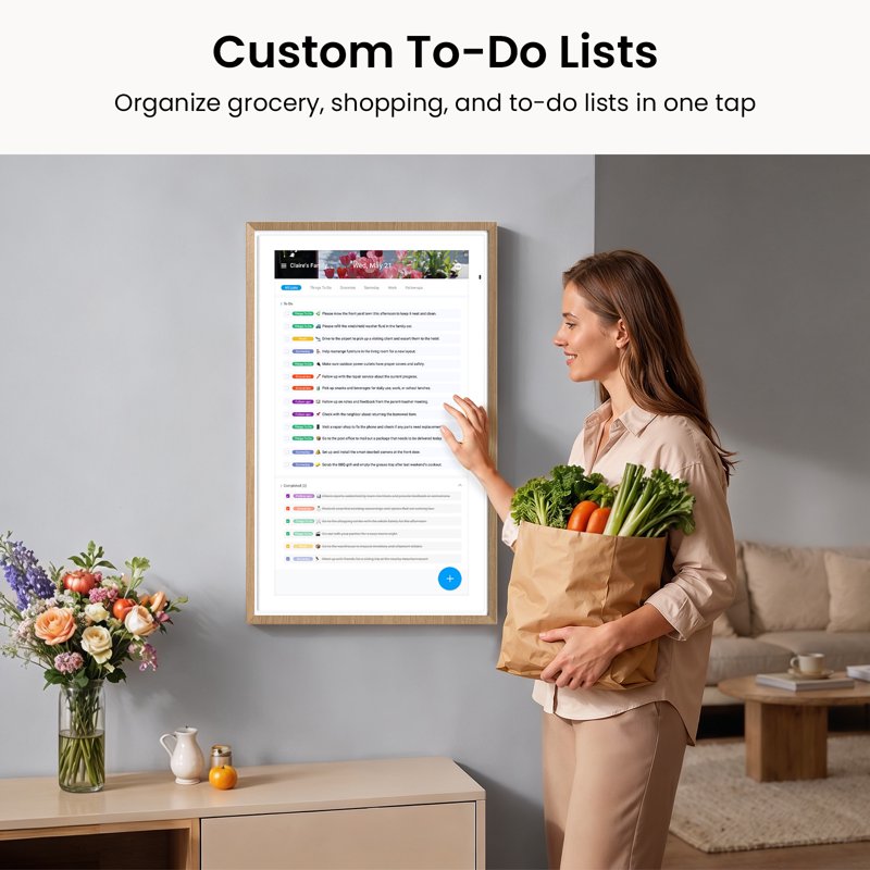 Smart Digital Wall Calendar & Home Hub - 21.5-Inch Family Organizer