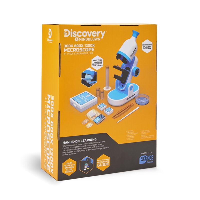 Kids Microscope Set with 1200X Magnification - STEM Science Lab for Children