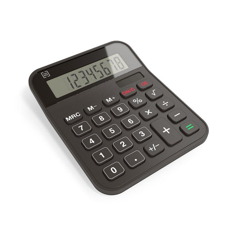WorkLife Brands Desktop Calculator with Last Digit Erase Battery Black