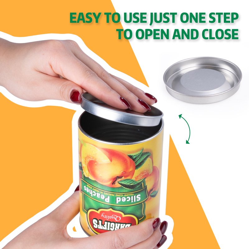 Hidden Safe Can Diversion Safe Fake Can with Hidden Compartment for Valuables - Peach