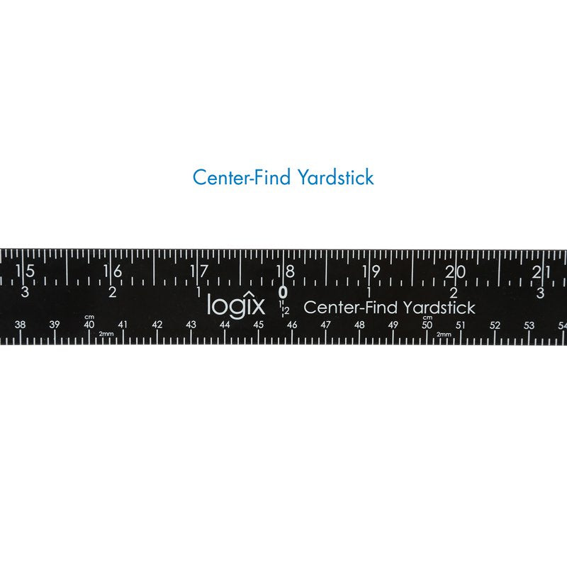 36-Inch Aluminum Ruler with Hang Hole - Measuring, Craft & Sewing Tool