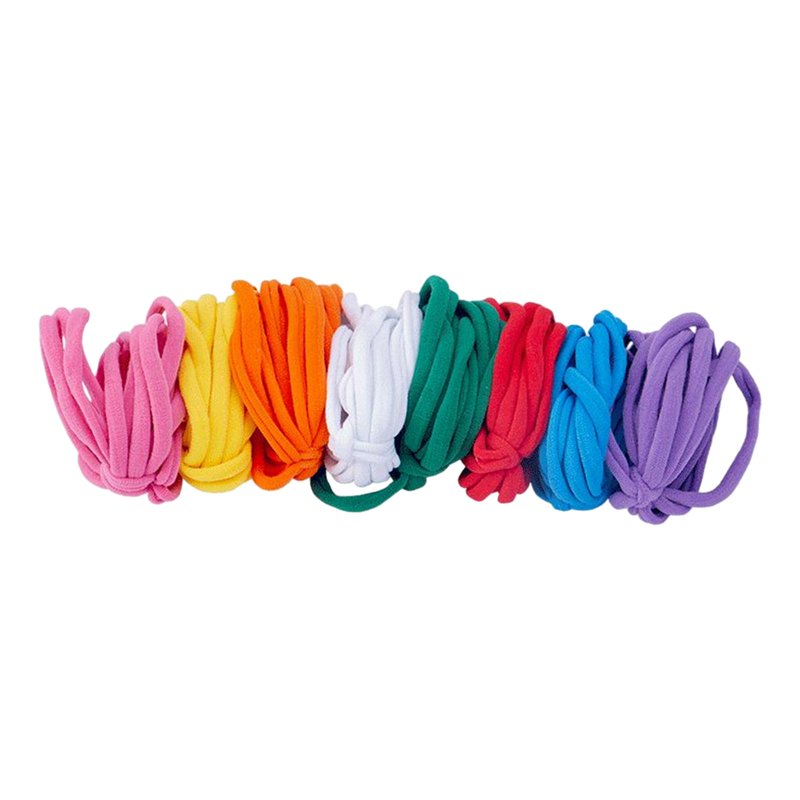 Elastic Weaving Loom Loops for DIY Crafts - 8 Colors, 96PCS