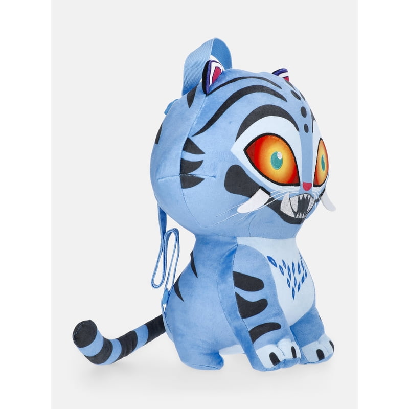Kids Plush Tiger Backpack 12.5-inch Derpy Tiger School Bag for Girls