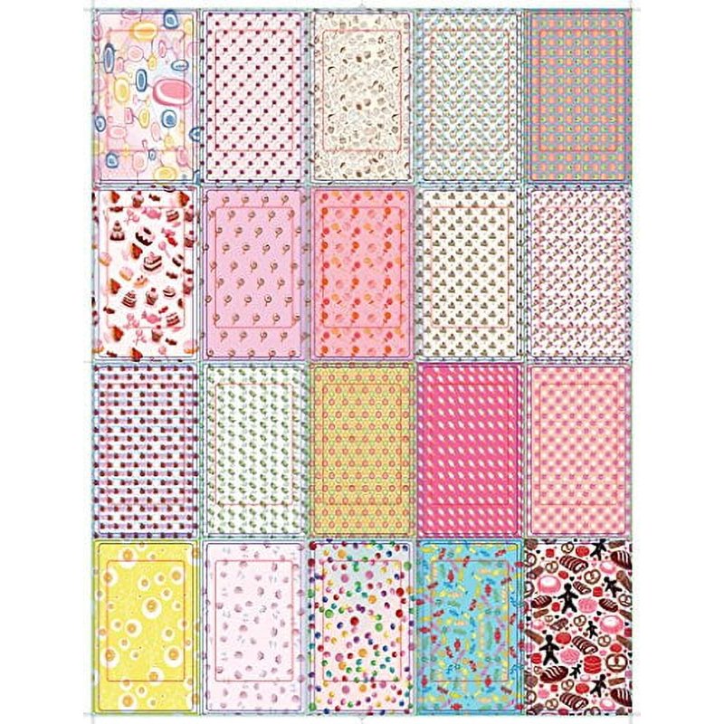 Colorful Photo Border Stickers Pack for Mini Photos - 100 Pieces