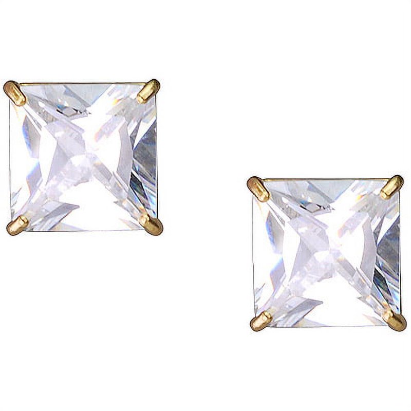 Women's Cubic Zirconia Stud Earrings in 10kt White Gold - Classic & Elegant