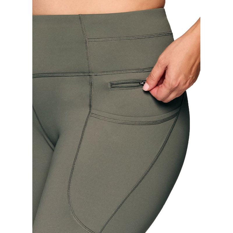 Plus Size Fleece Lined High Waist Leggings with Pockets for Activewear