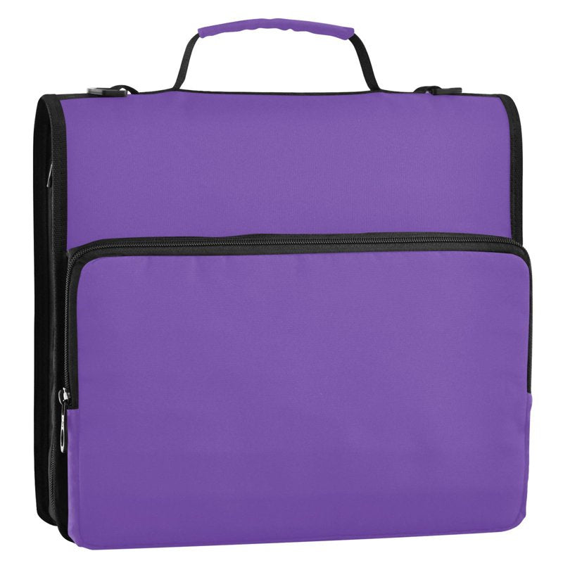 Waterproof 3-Ring Zipper Binder with Shoulder Strap, 2 Inch Capacity