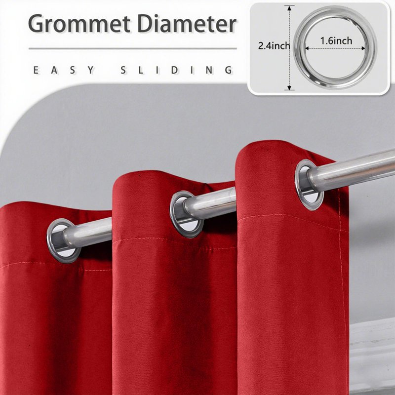 Blackout Thermal Insulated Curtain for Bedroom Full Light Block & Noise Reduction