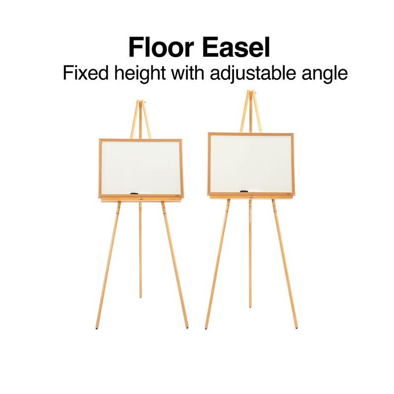 64-Inch Wooden Display Easel for Signs and Artwork - Folding, Lightweight