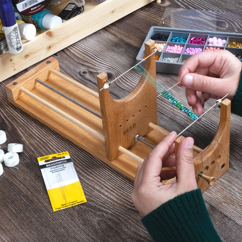 BeadSmith Ricks Bead Loom Kit for Beginners - Jewelry Making Craft Set