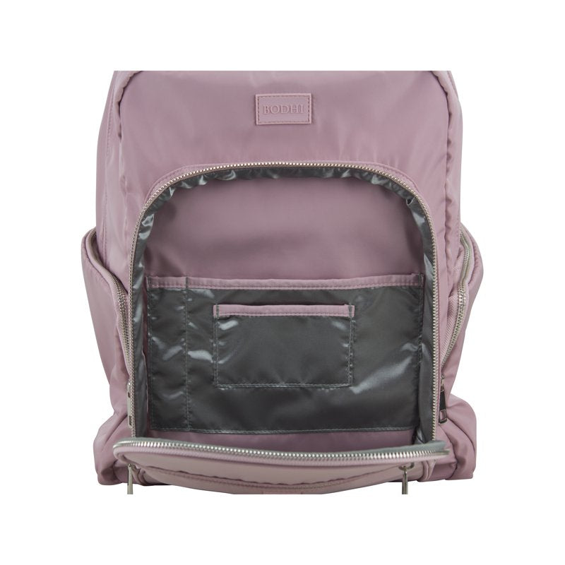 Essential Backpack with Trolley Sleeve - Large Capacity, Dusty Pink