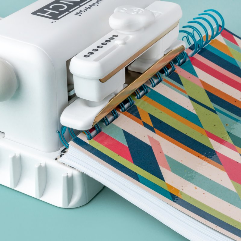 Universal Cinch Binding Tool for Journals Planners Crafts Gold & White
