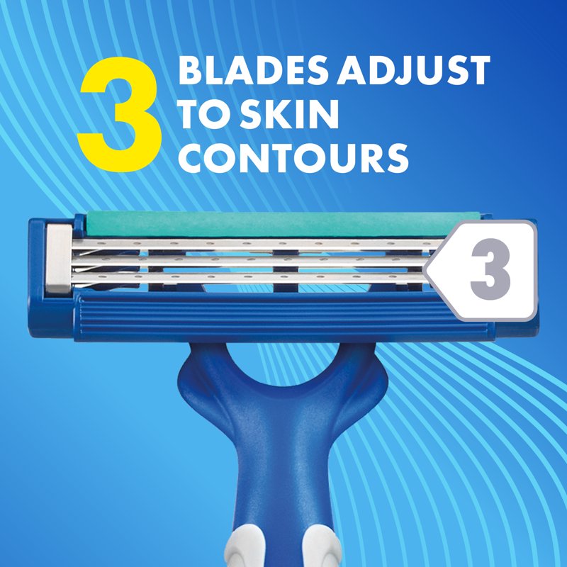 Men's Disposable Shaving Razors - 12 Count, Easy-Rinse Blades, Water-Lubricated