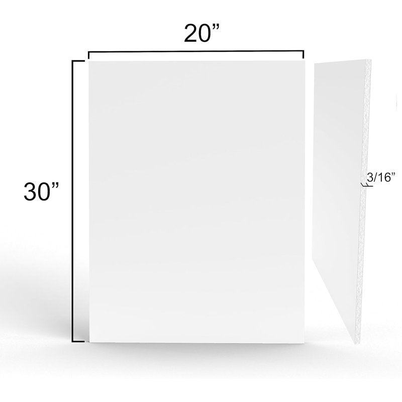 White Foam Boards 20x30 Inches - Pack of 10 or 50 | Presentation & Art Boards