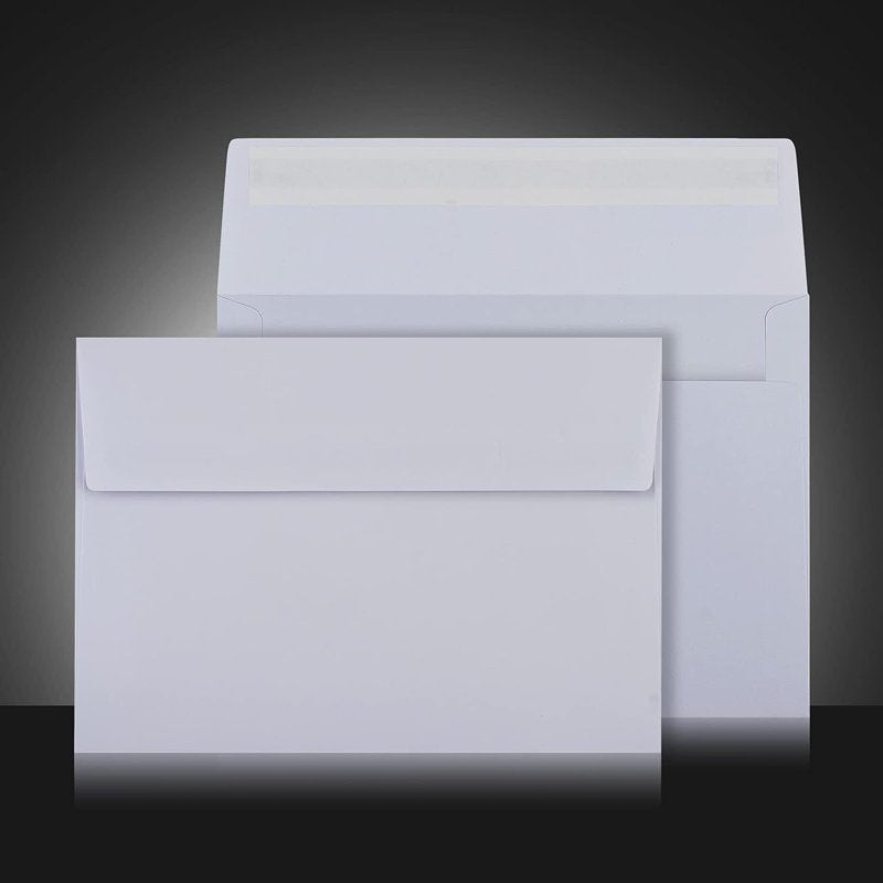 5x7 White Envelopes 50 Pack - Self Seal Invitation & Greeting Card Envelopes
