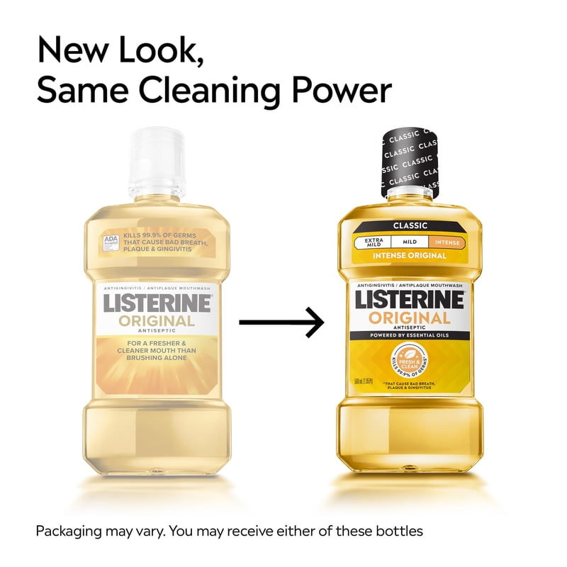 (2 Pack) Listerine Original Intense Antiseptic Mouthwash for Bad Breath & Plaque, 1.5L