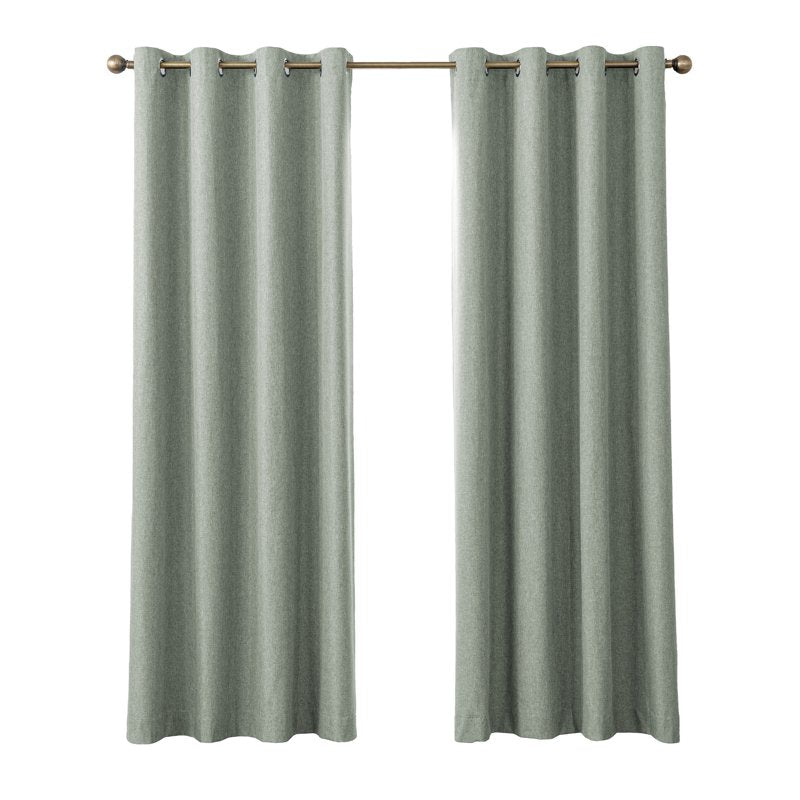 Blackout Linen Look Curtains for Bedroom and Living Room - Thermal Insulated Drapes with Grommets