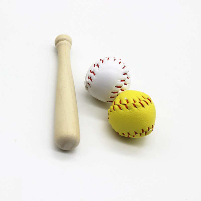 Newborn Photography Props Set with Mini Baseball Bat, Glove & Ball - Baby Photoshoot Accessories