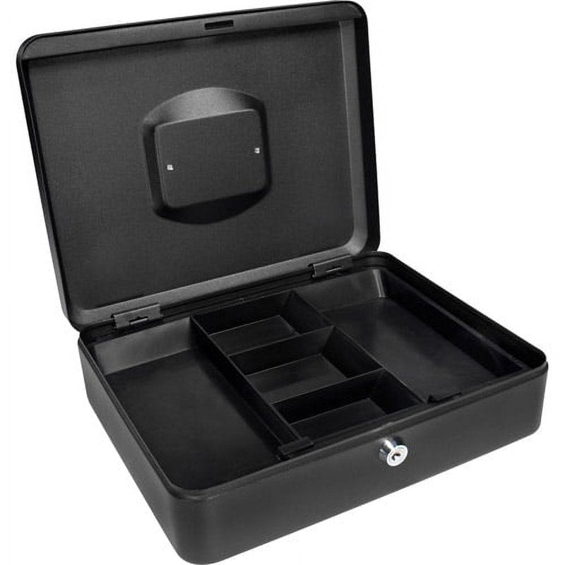 Large Cash Box with Key Lock, Secure Money & Valuables Storage