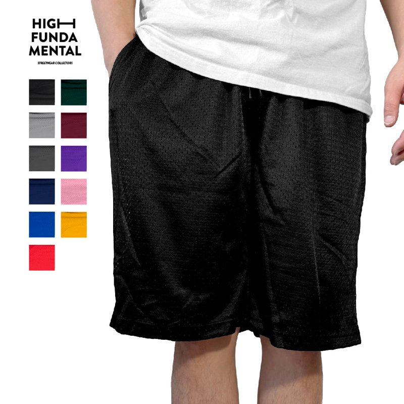 Men's Lightweight Mesh Athletic Shorts with Drawstring & Pockets - Gym & Sportswear