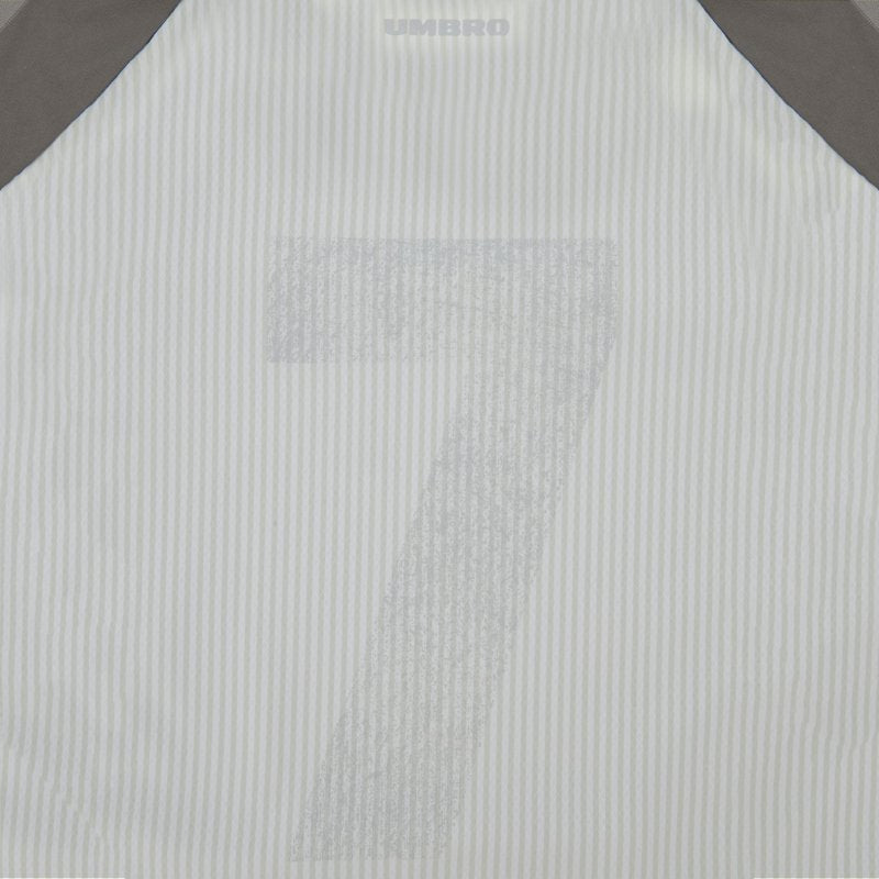 Umbro Men’s Retro Panelled Raglan Shirt - Brushed Nickel / Brilliant White / Blazing Yellow (Size L)