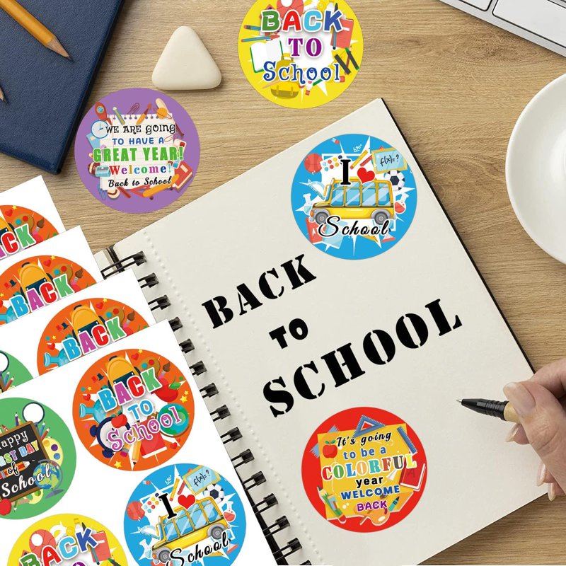 Back to School Stickers Set - 120pcs 2-Inch Labels for Gifts & Classroom Decor