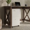 2-Drawer Locking File Cabinet with Wheels - Office Storage, White
