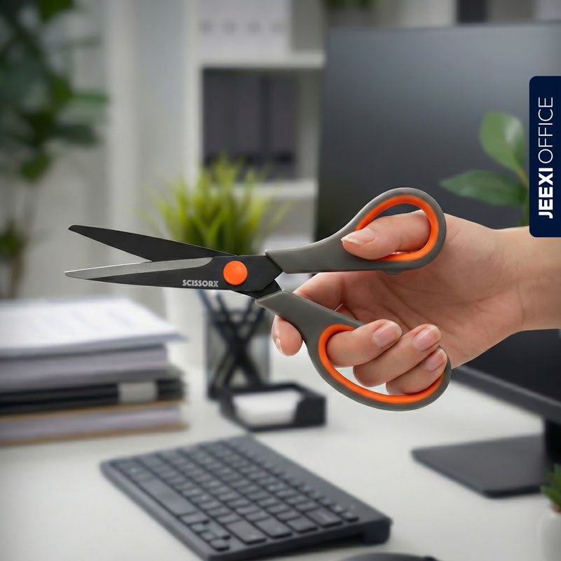 8-Inch Titanium Non-Stick Scissors - Heavy Duty Craft & Office Shears (3 Pack)